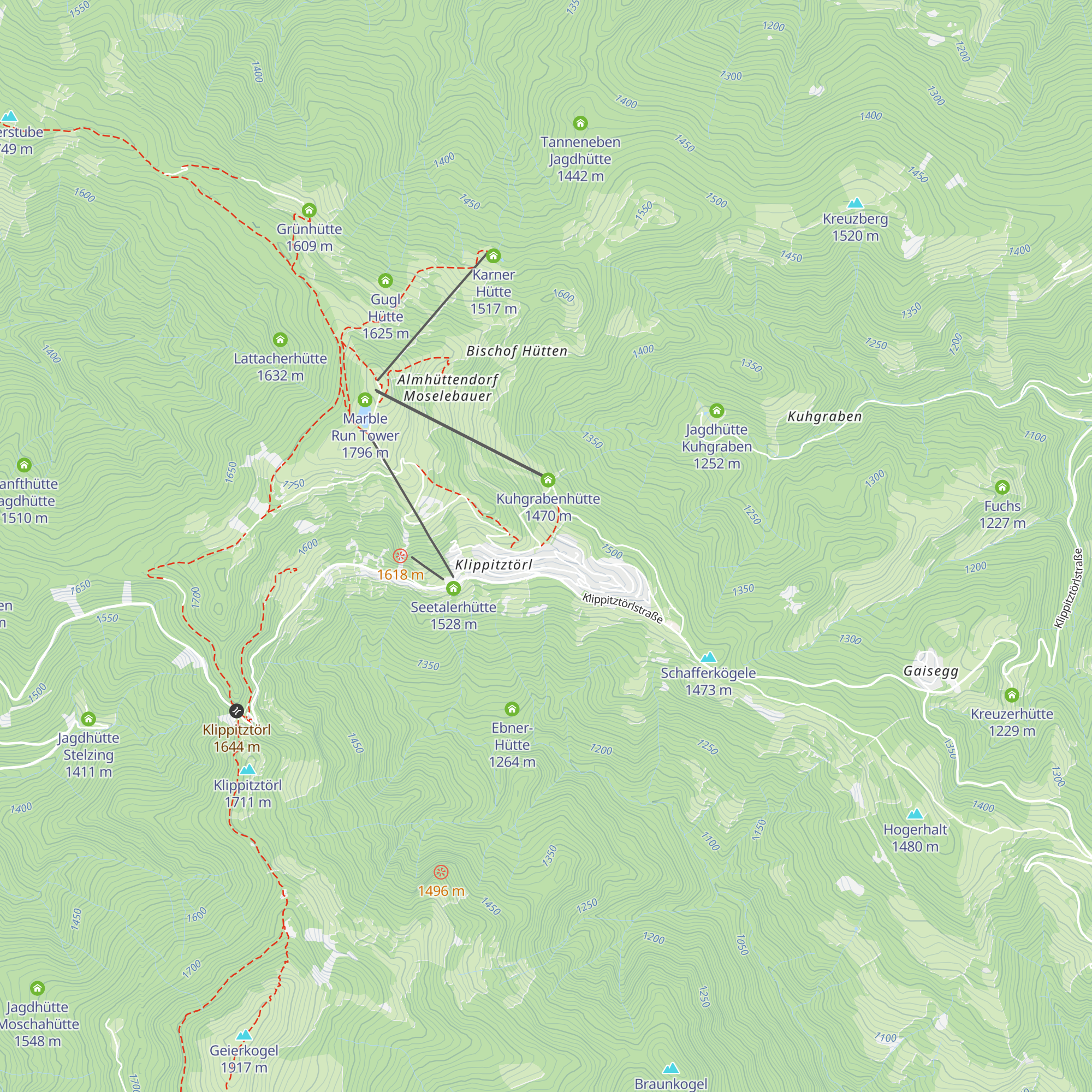 Schwarzkogelhütte map