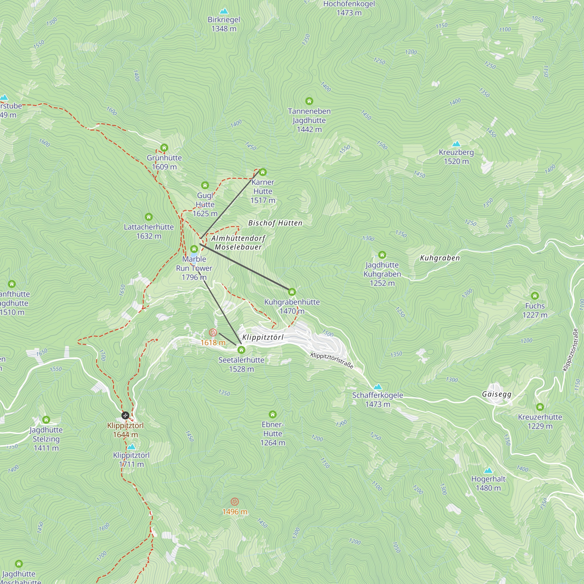 Kuhgrabenhütte map