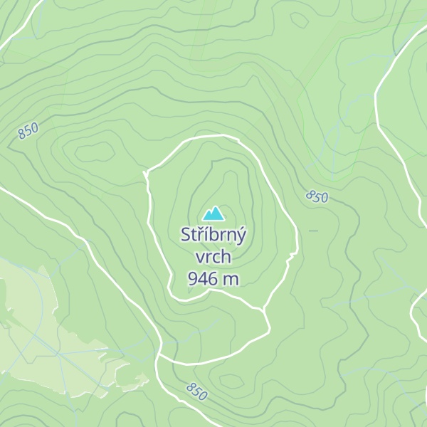 Map of Stříbrný vrch