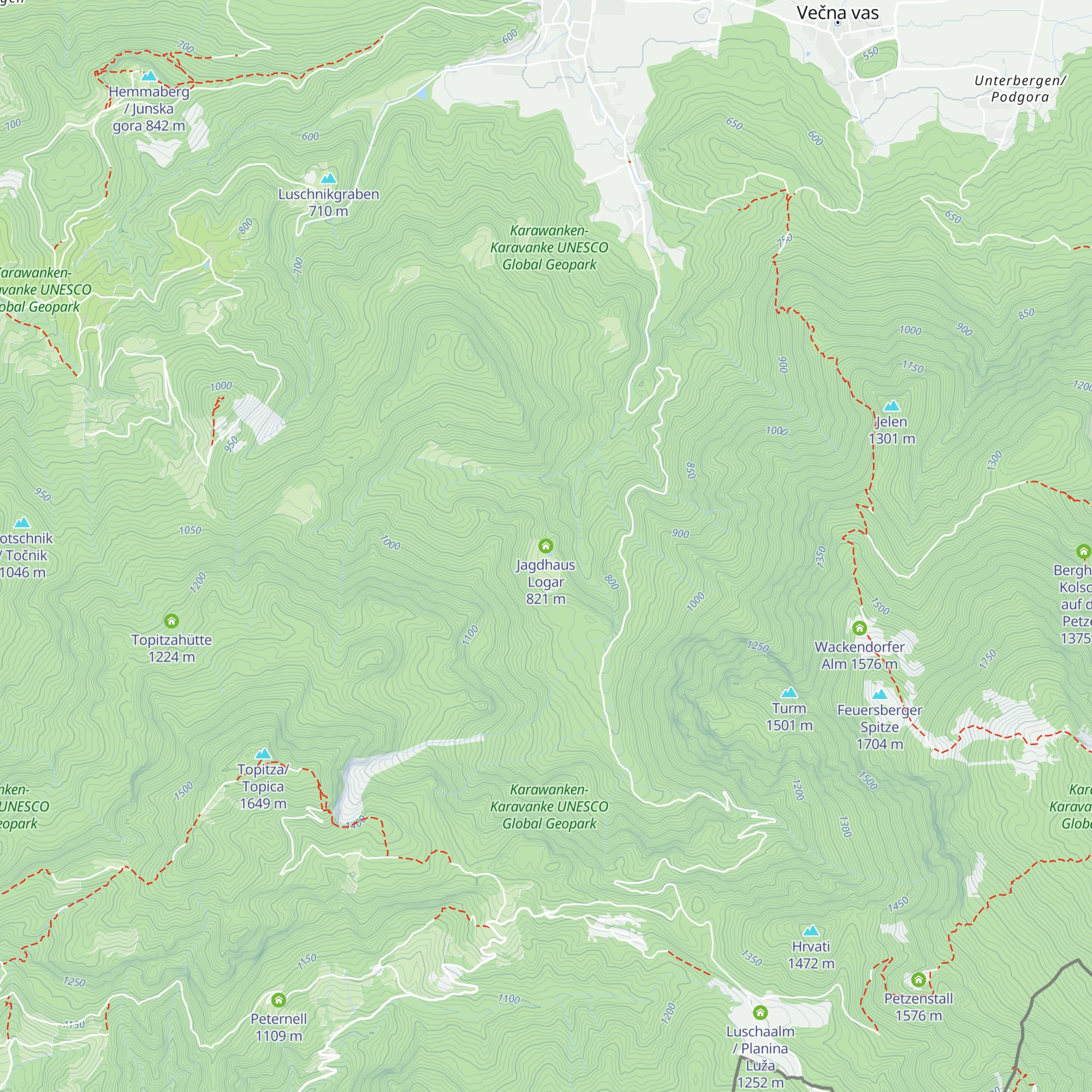 Jagdhaus Logar map
