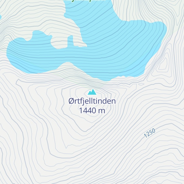 Map of Ørtfjelltinden