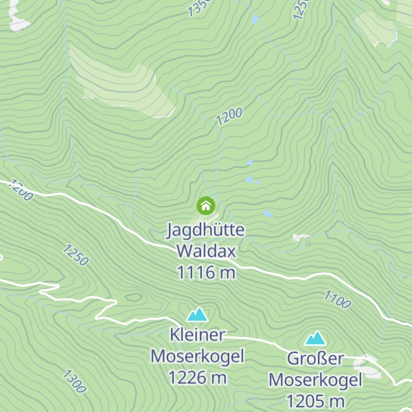 Map of Jagdhütte Waldax