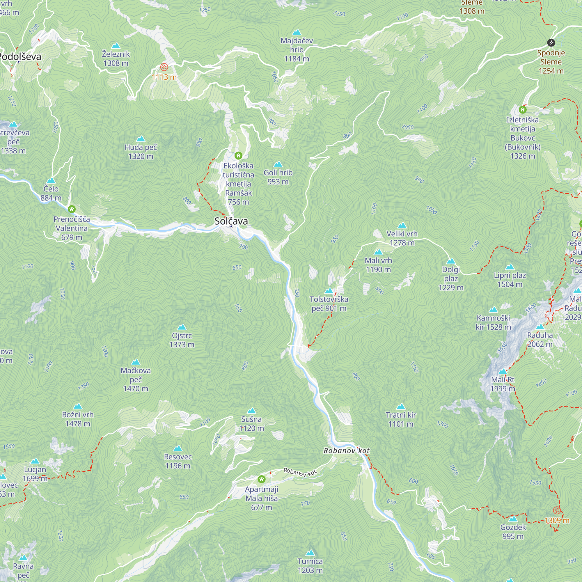 Apartmaji Pod macesnovo streho map