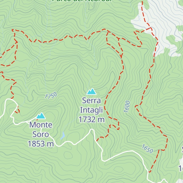 Map of Serra Intagli