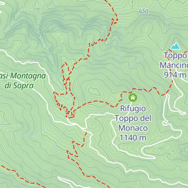 Map of Toppo del Monaco