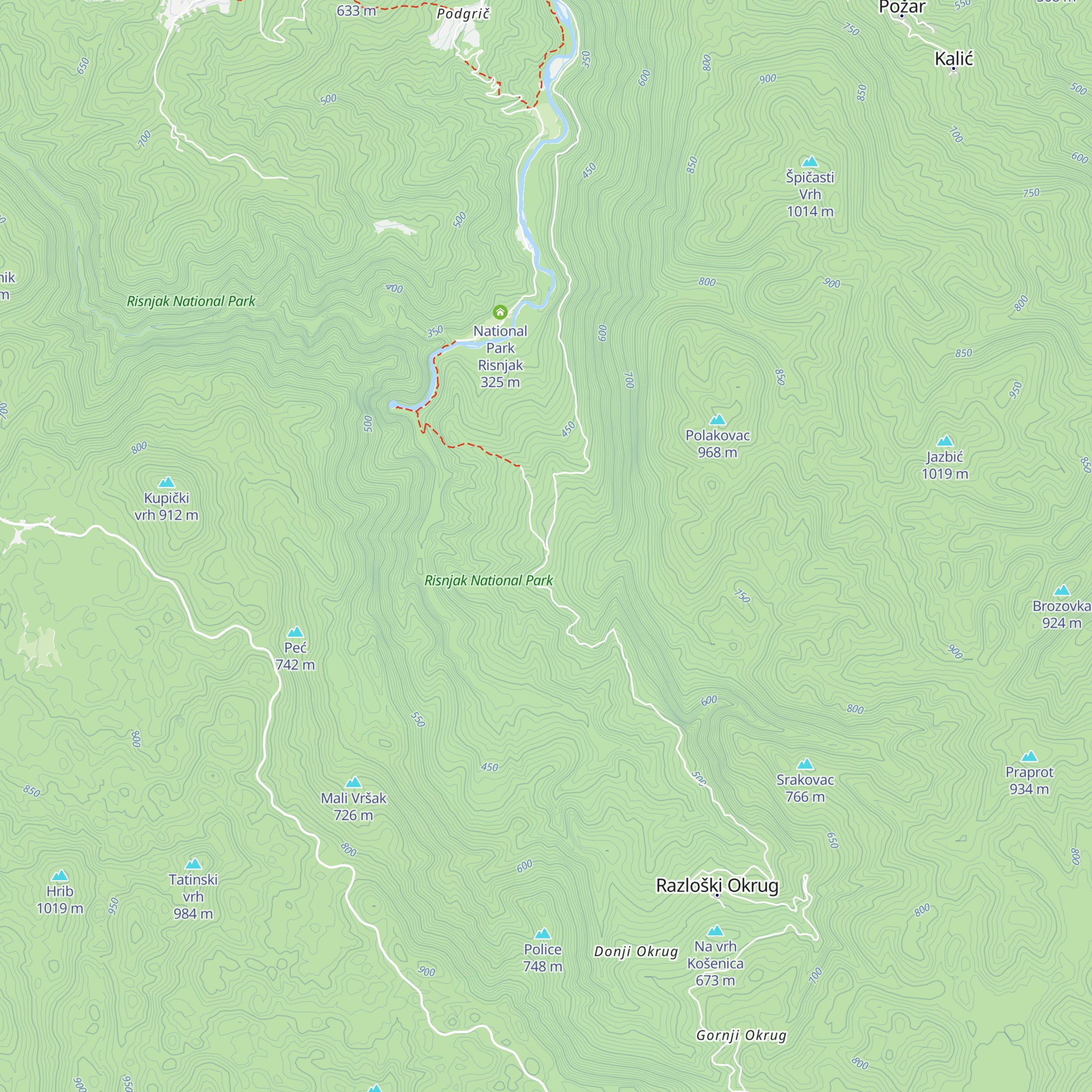 Goranska kuća znanja map