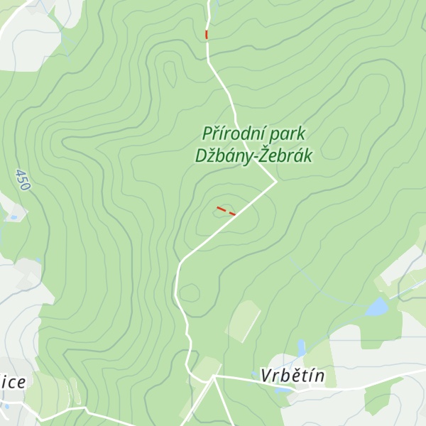 Map of Žebrák