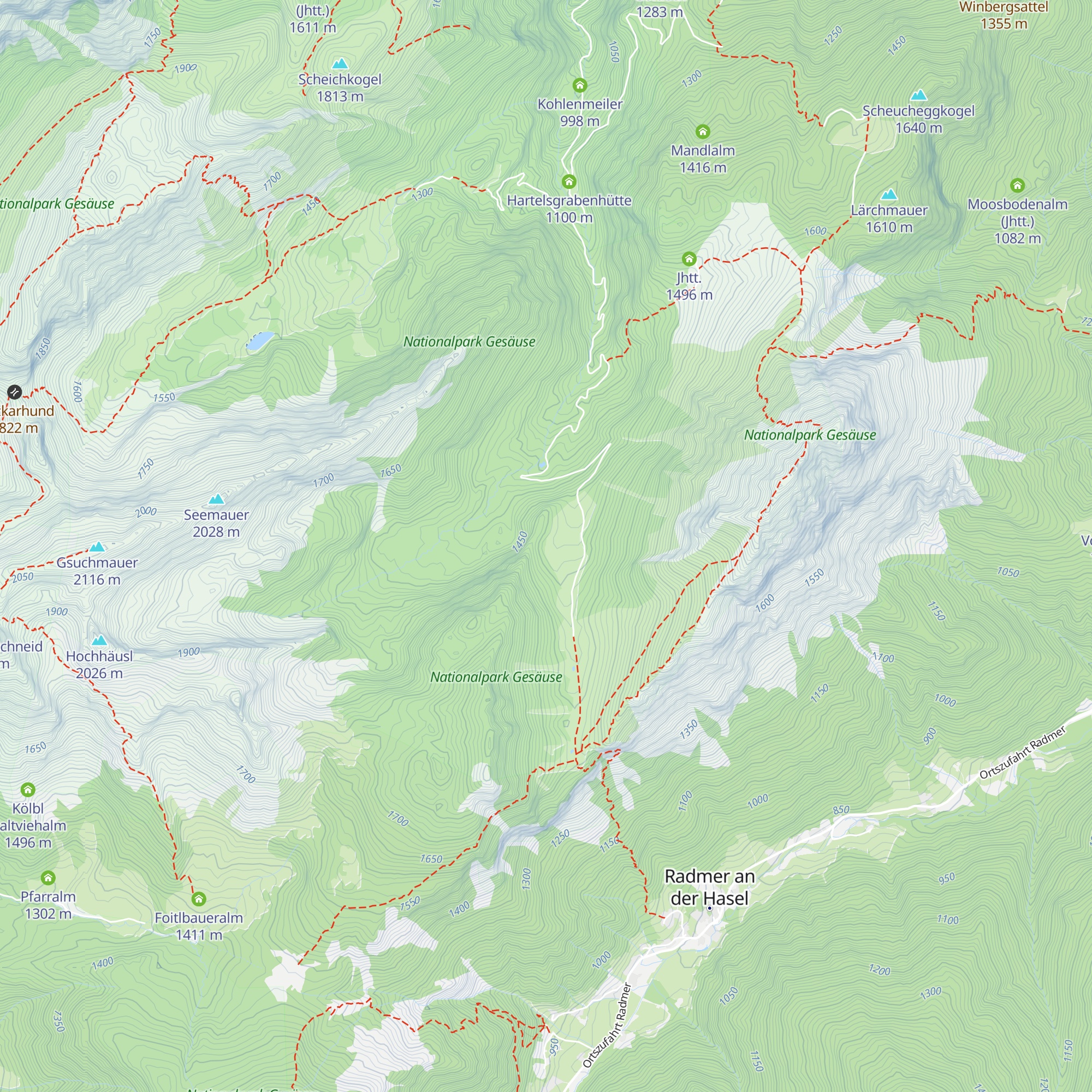 Haselkaralm map