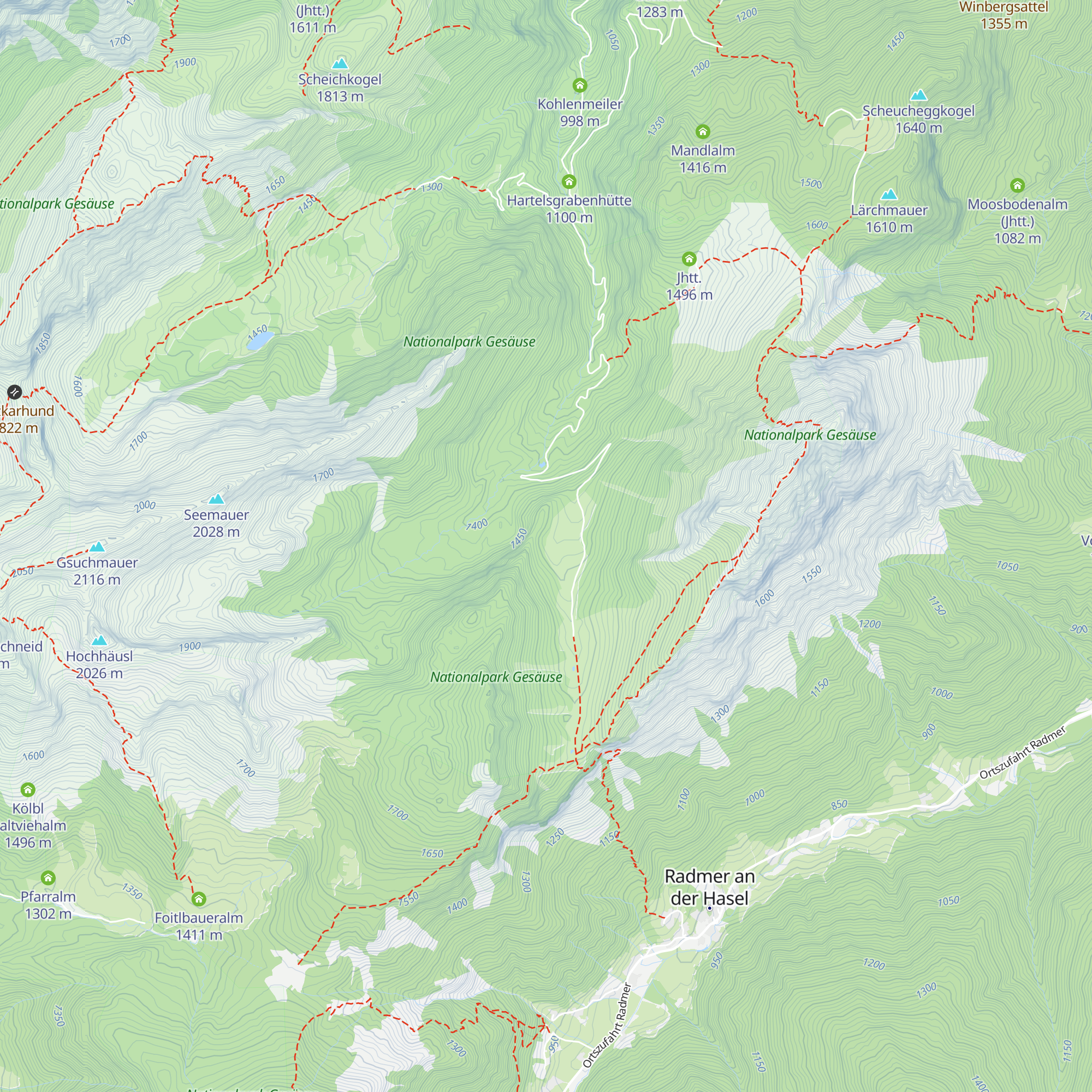 Haselkaralm map