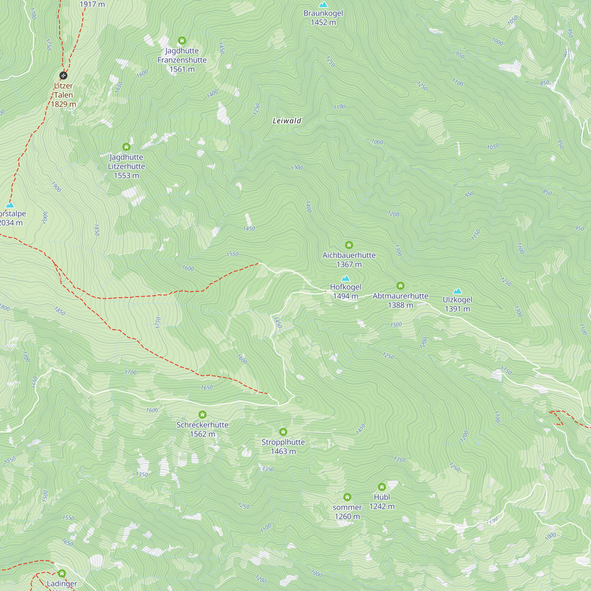 Großhinterbergerhütte map