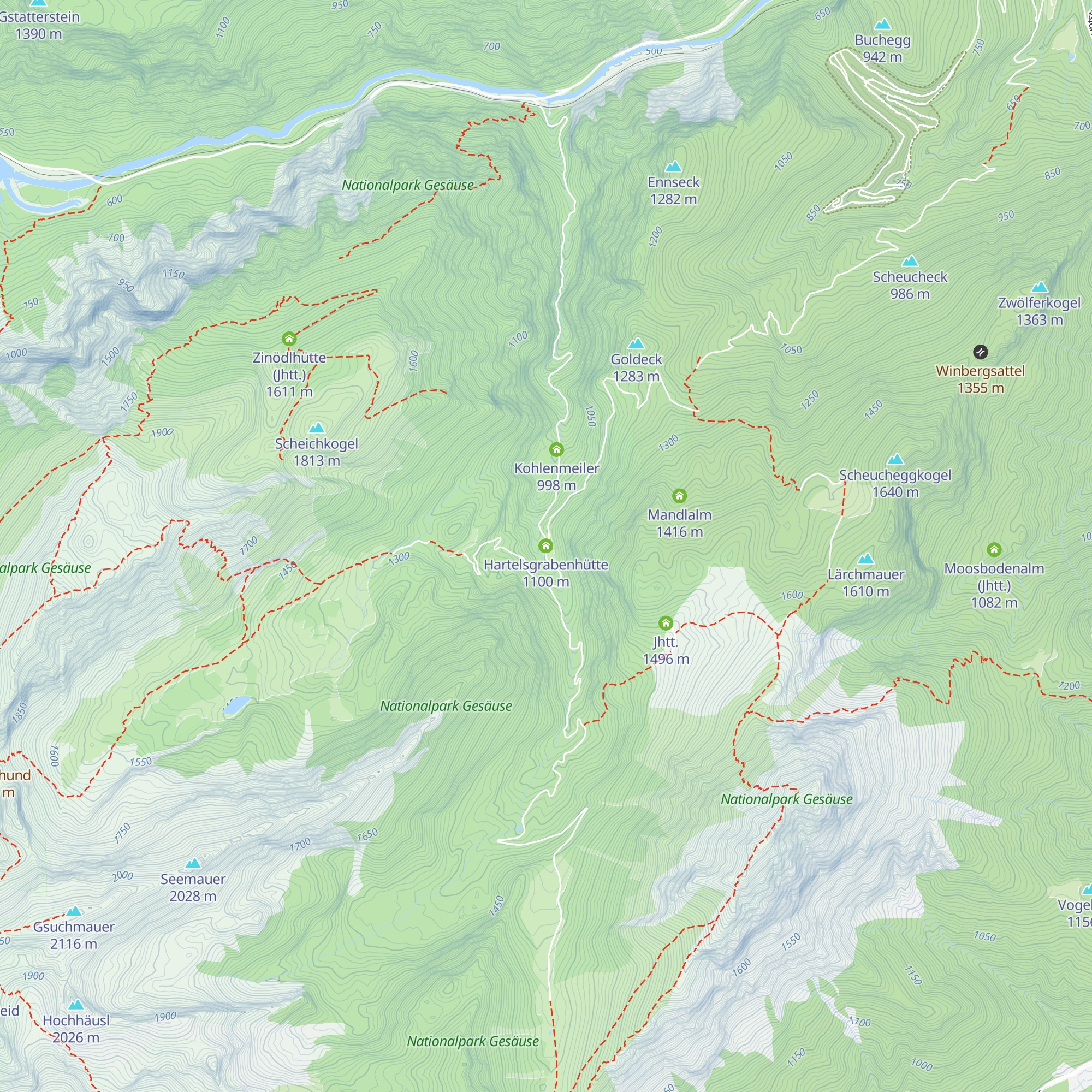 Hartelsgrabenhütte map