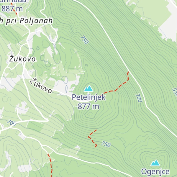 Map of Petelinjek