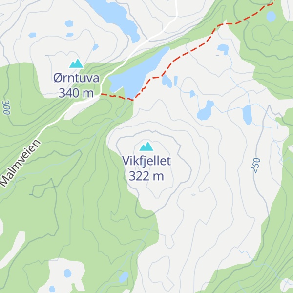 Map of Vikfjellet