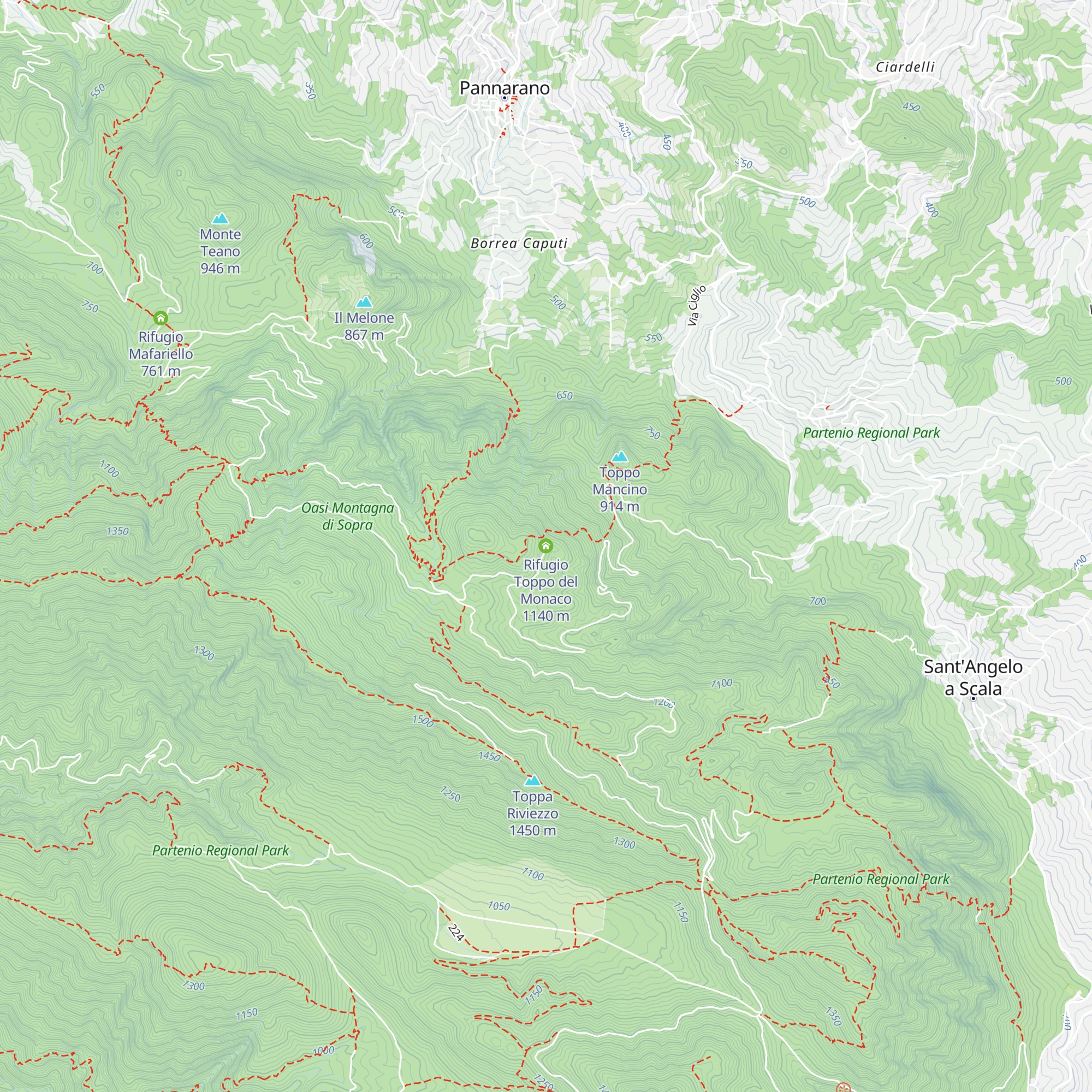 Rifugio Toppo del Monaco map