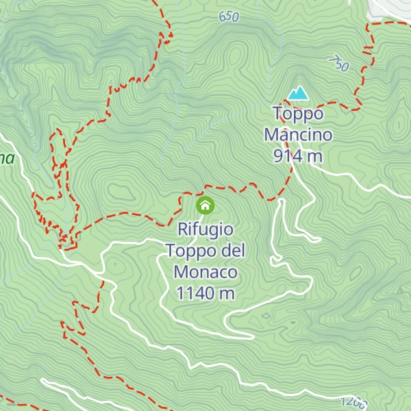 Map of Rifugio Toppo del Monaco