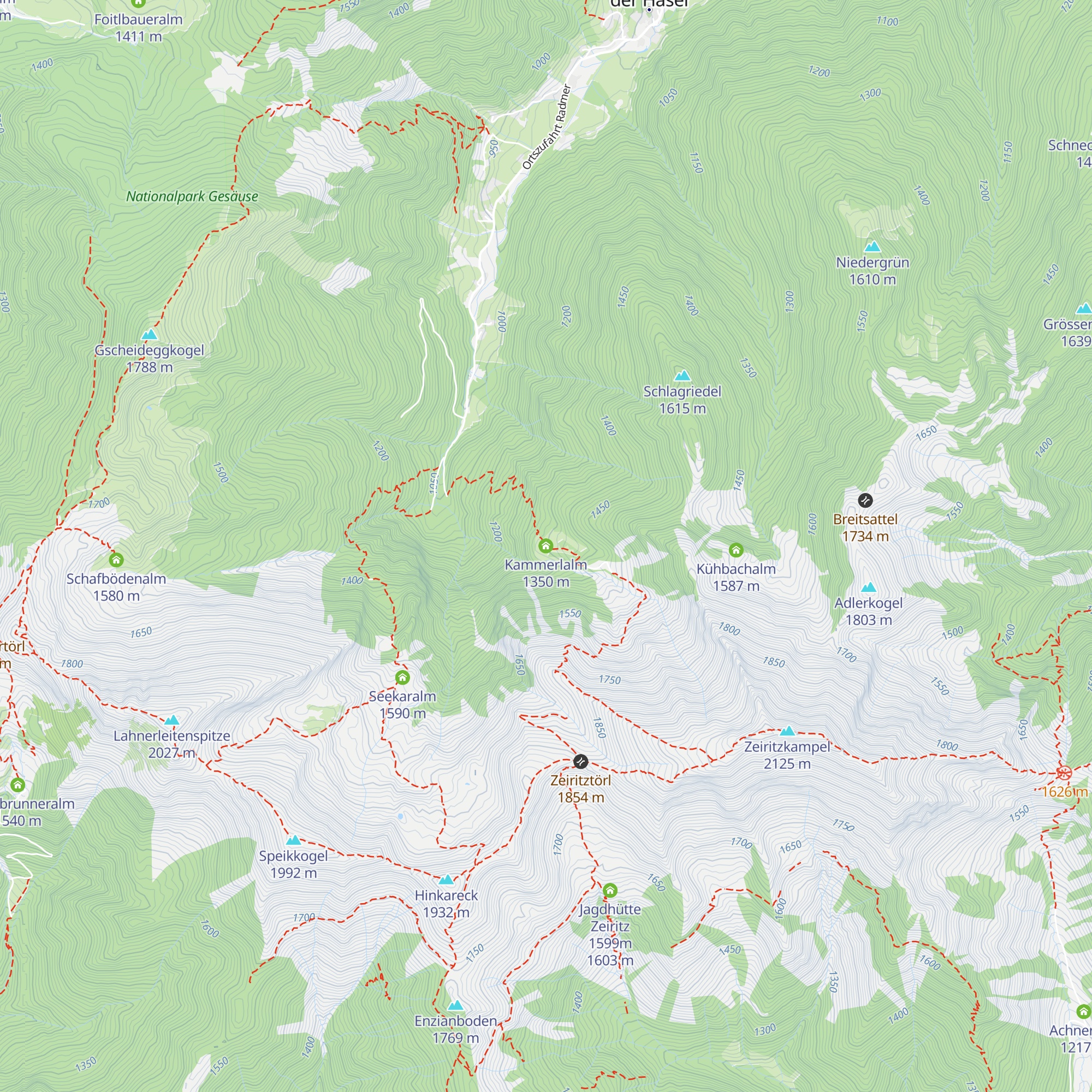 Kammerlalm map