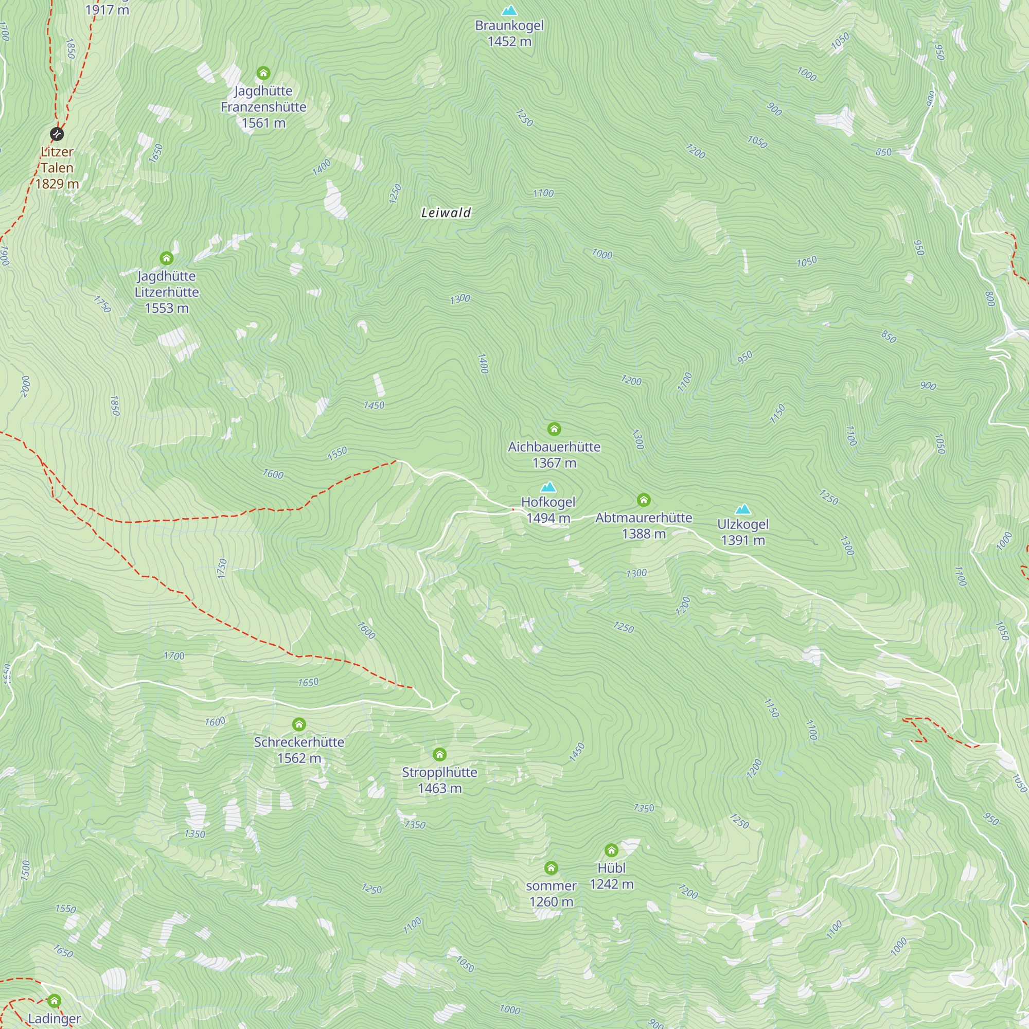 Kleinhinterberger Hütte map