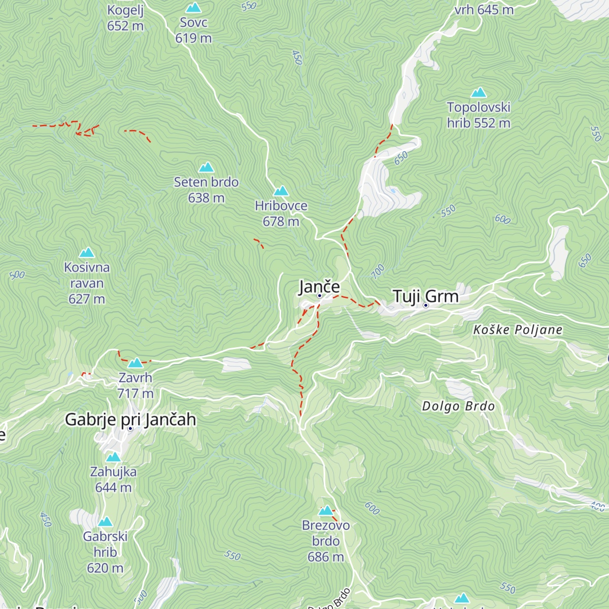 Dom na Jančah map
