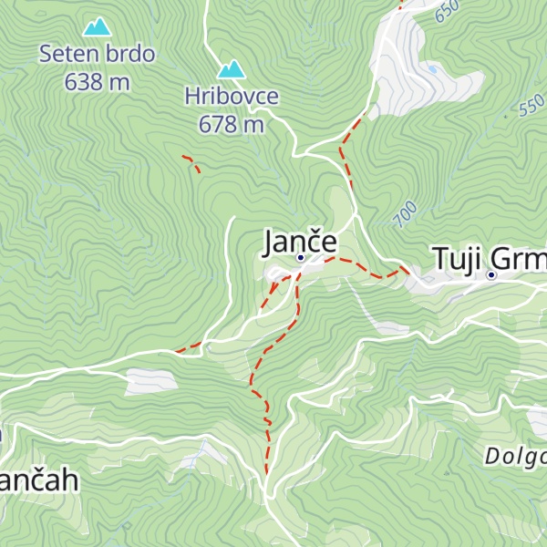 Map of Dom na Jančah