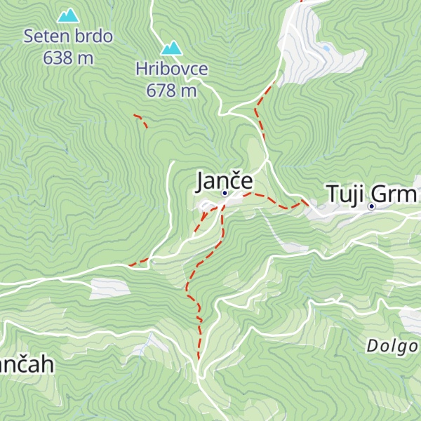 Map of Janški hrib