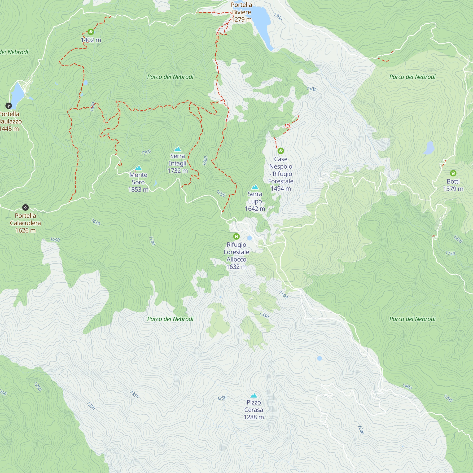 Rifugio Forestale Allocco map