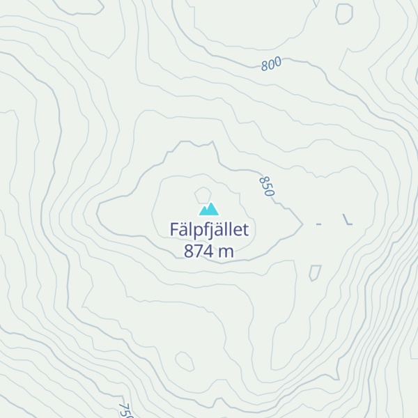 Map of Fälpfjället