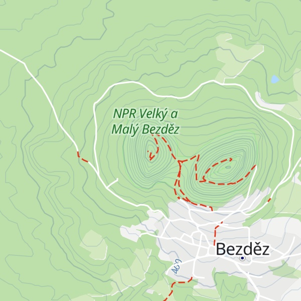 Map of Malý Bezděz