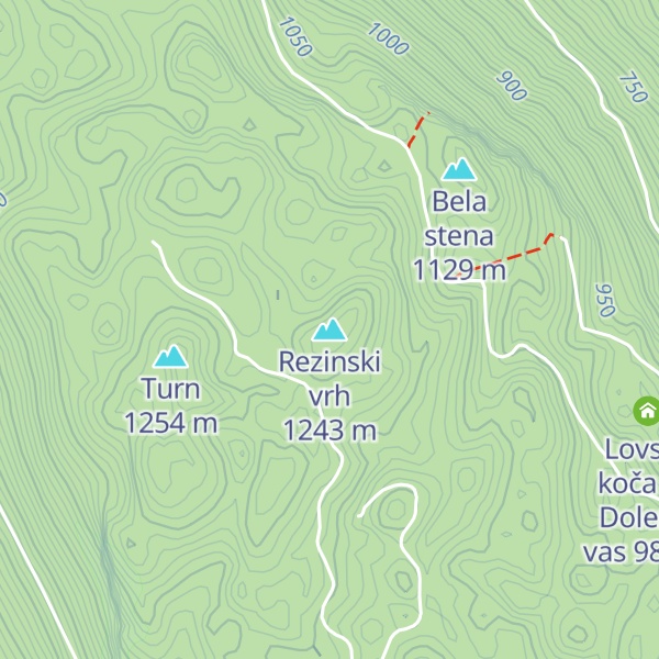 Map of Rezinski vrh