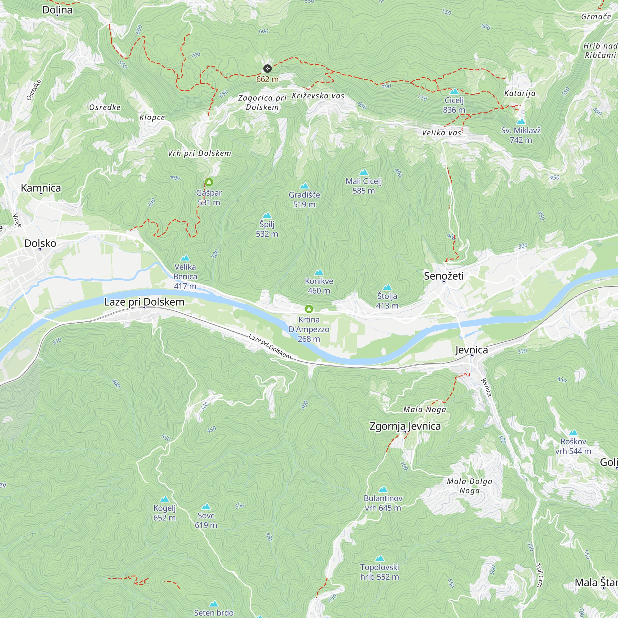 Krtina D'Ampezzo map