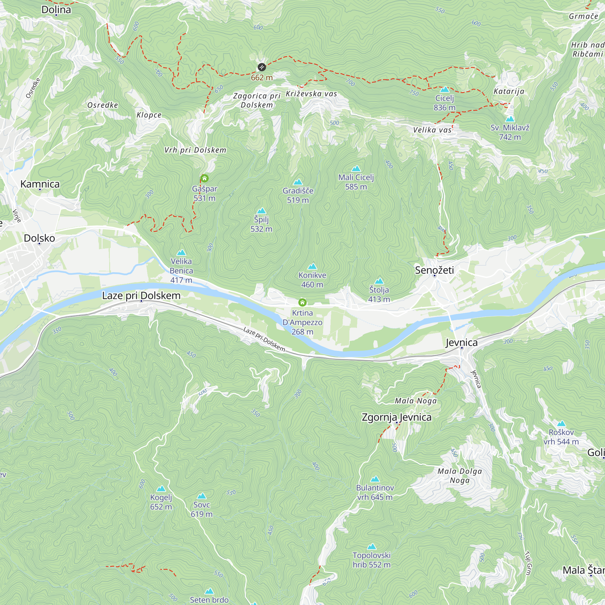 Krtina D'Ampezzo map