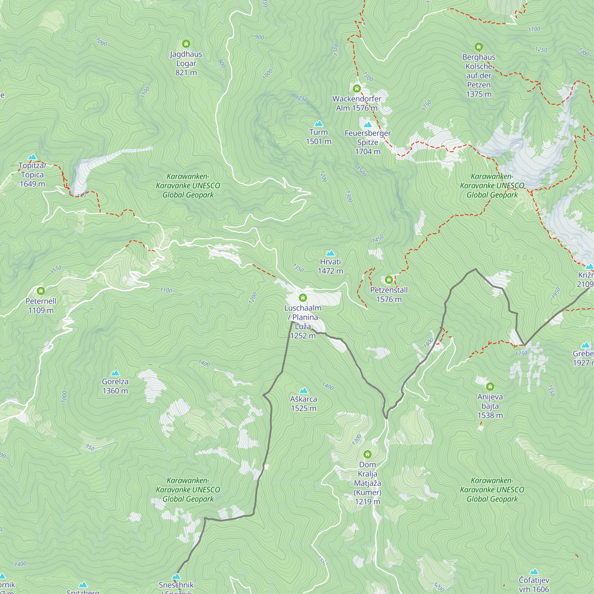 Luschaalm map