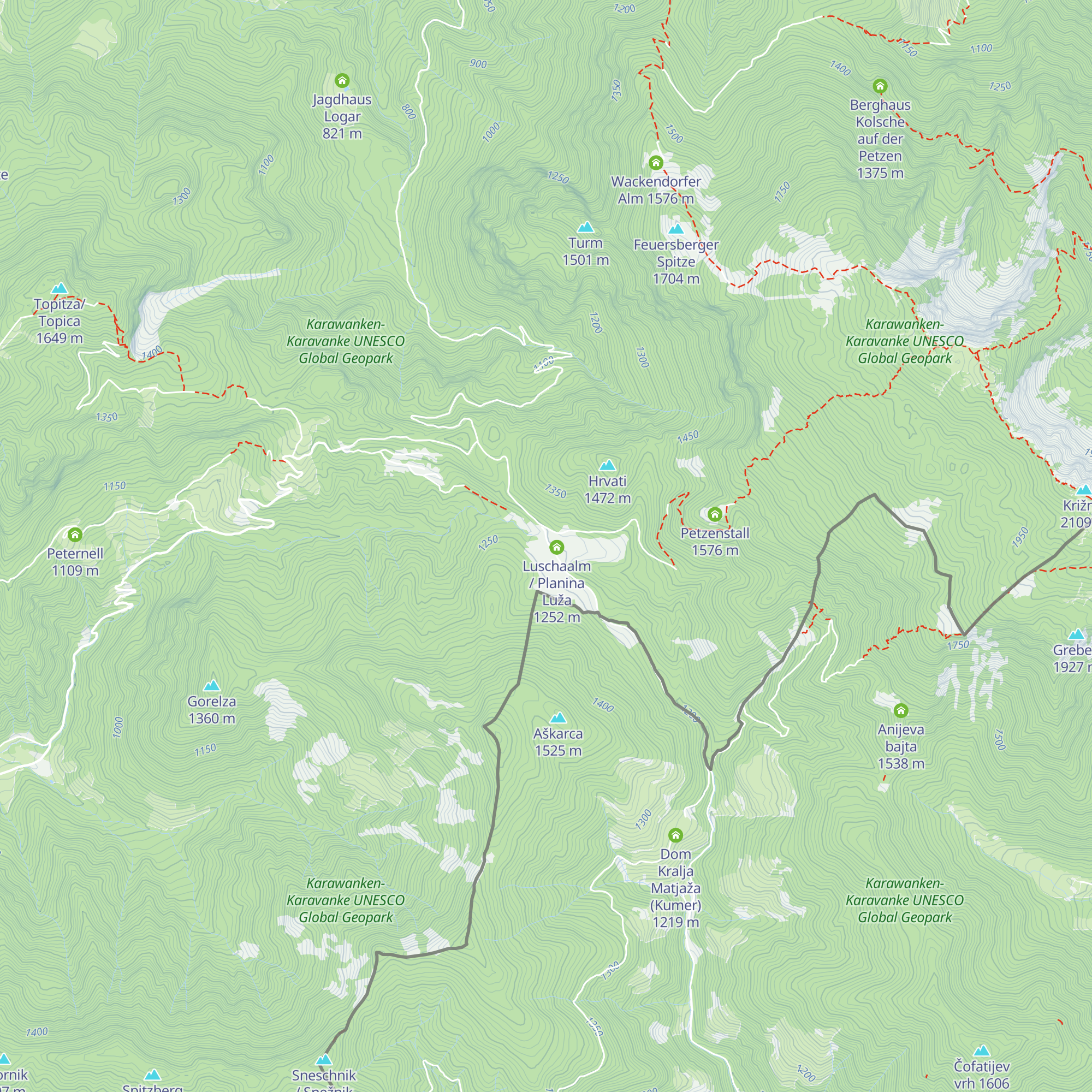 Luschaalm map