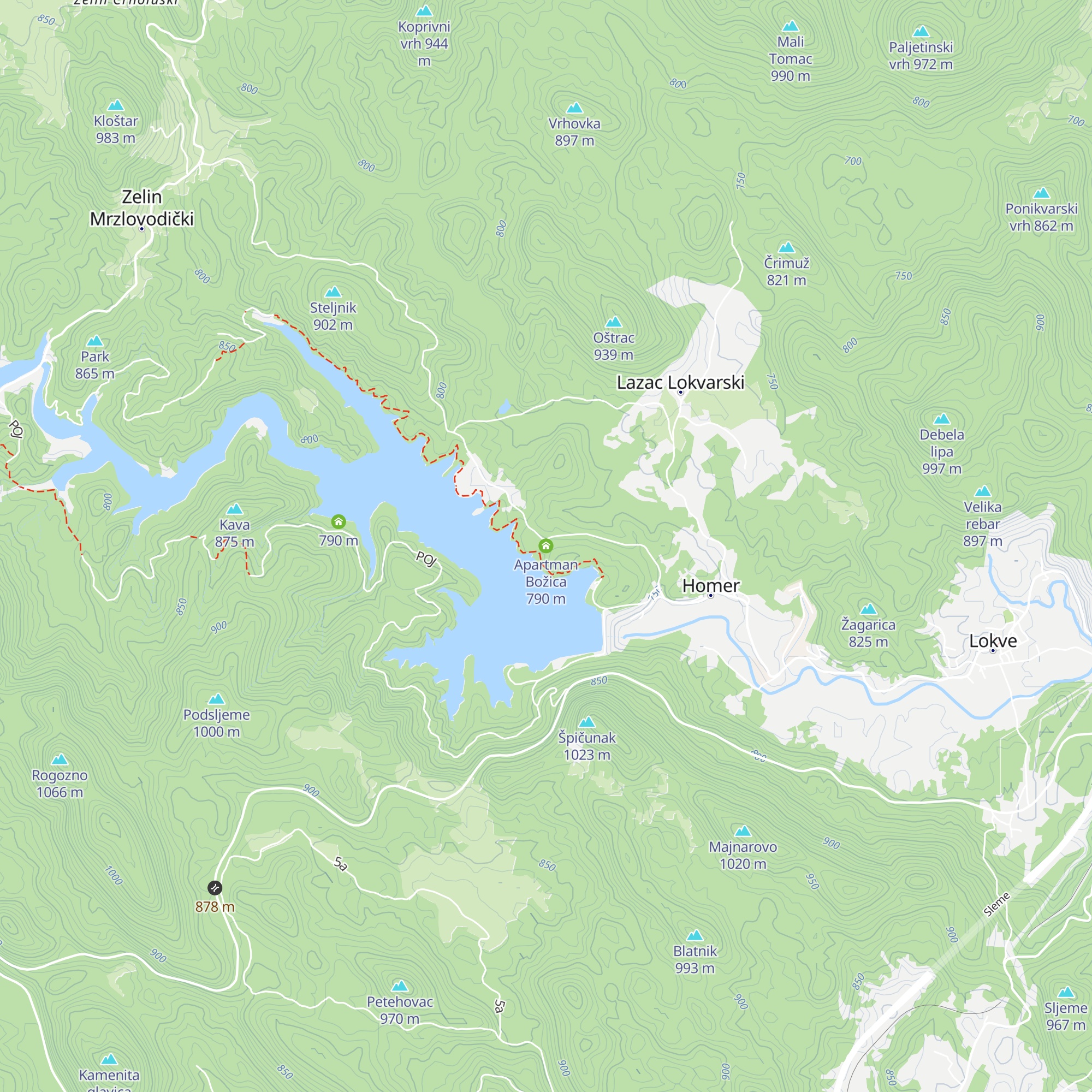 Apartman Božica map