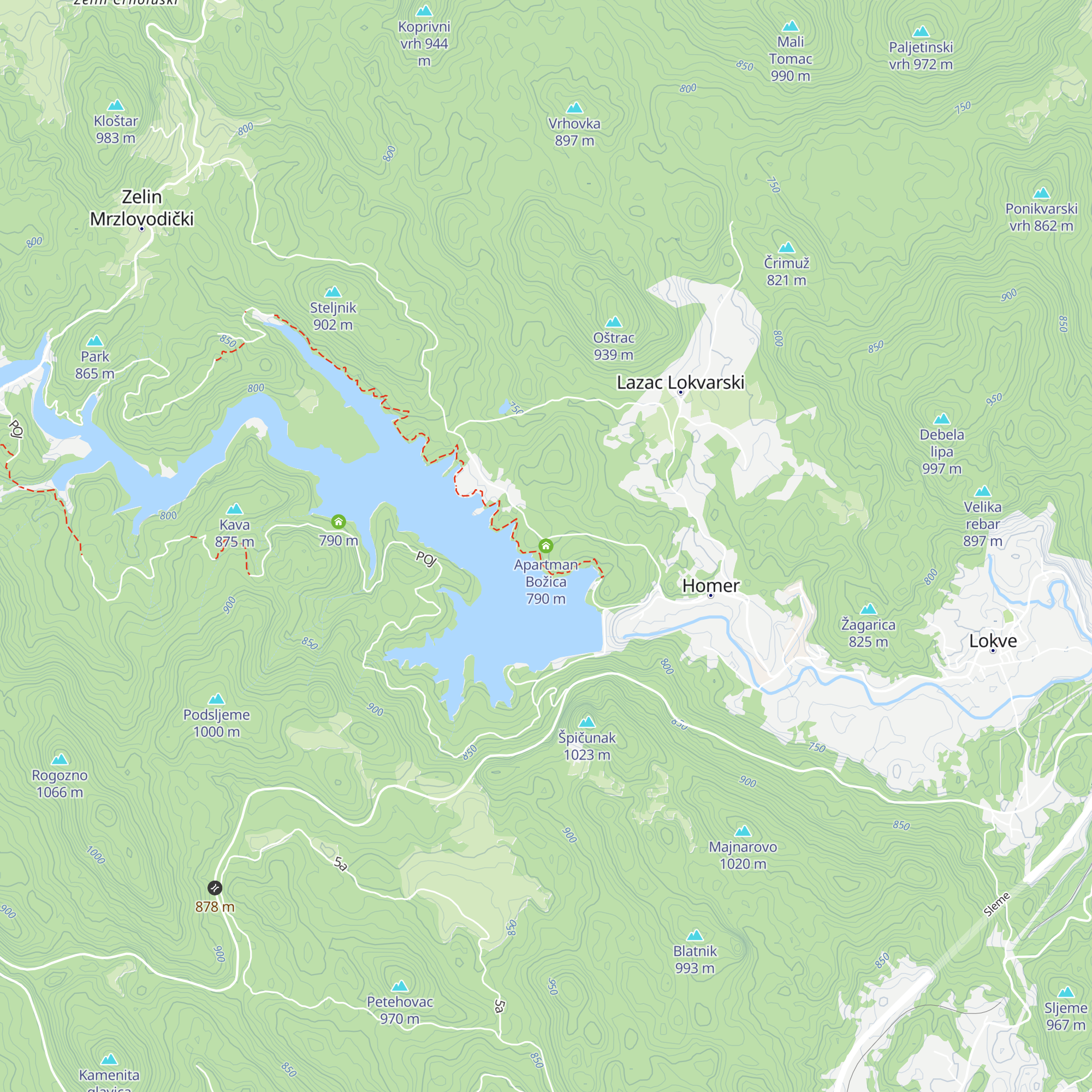 Apartman Božica map