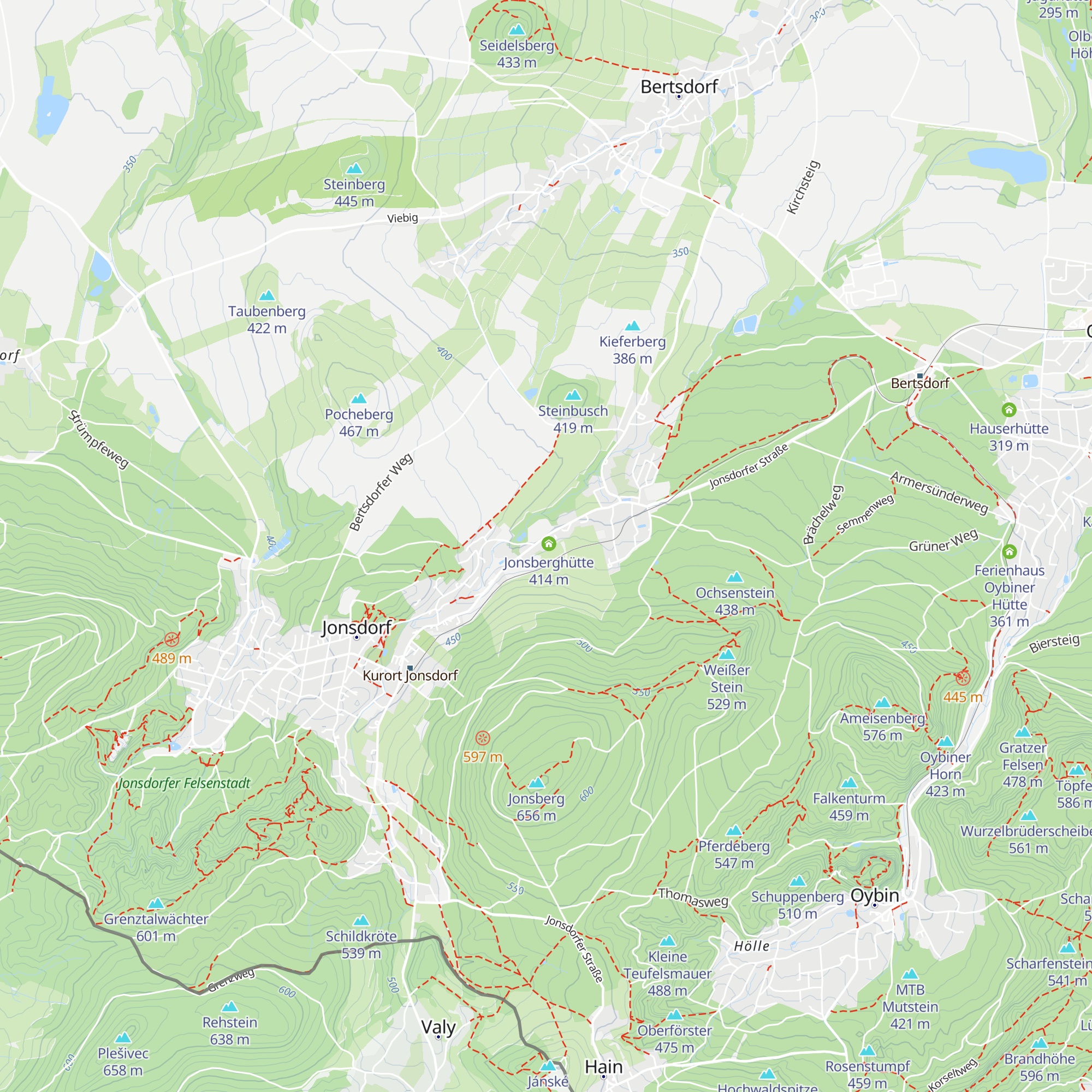 Jonsberg-Hütten map