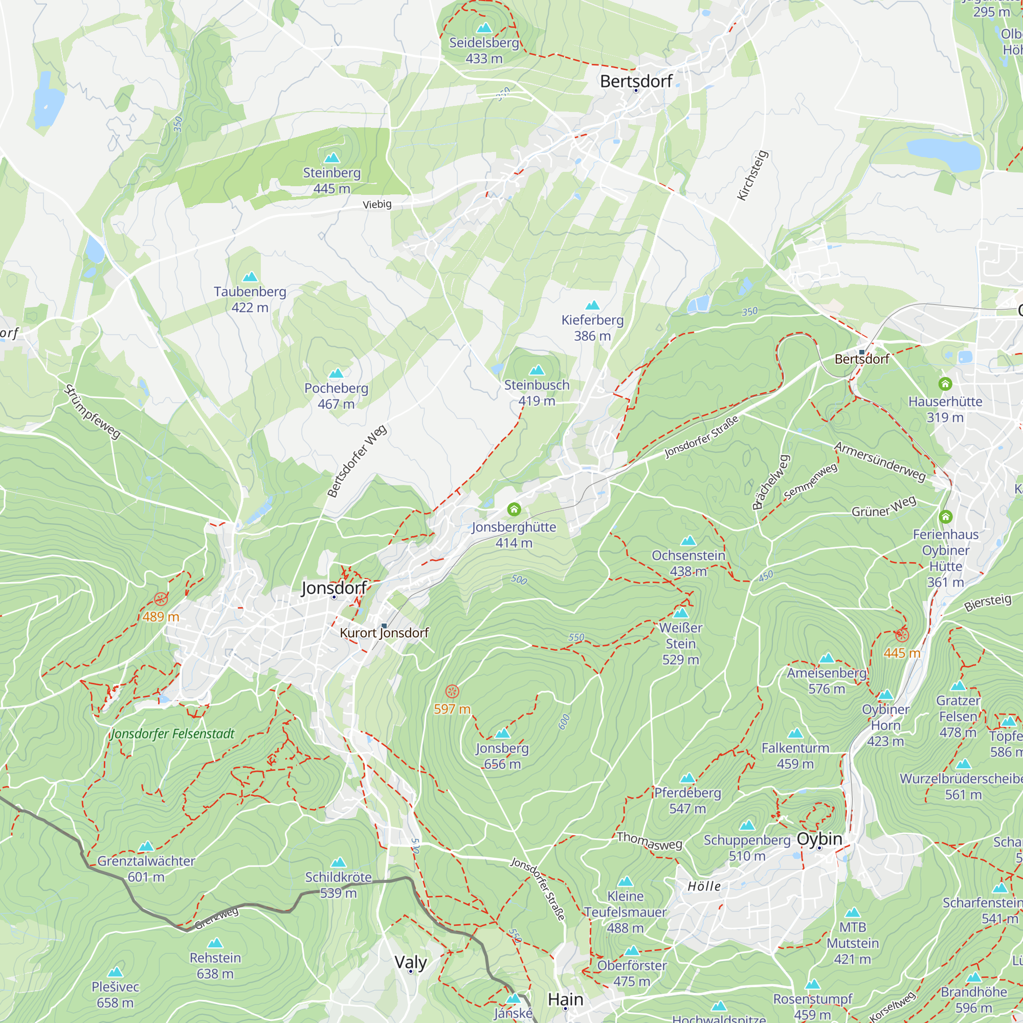 Jonsberg-Hütten map