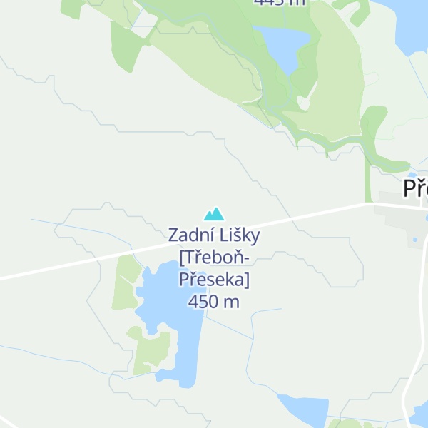 Map of Zadní Lišky [Třeboň-Přeseka]