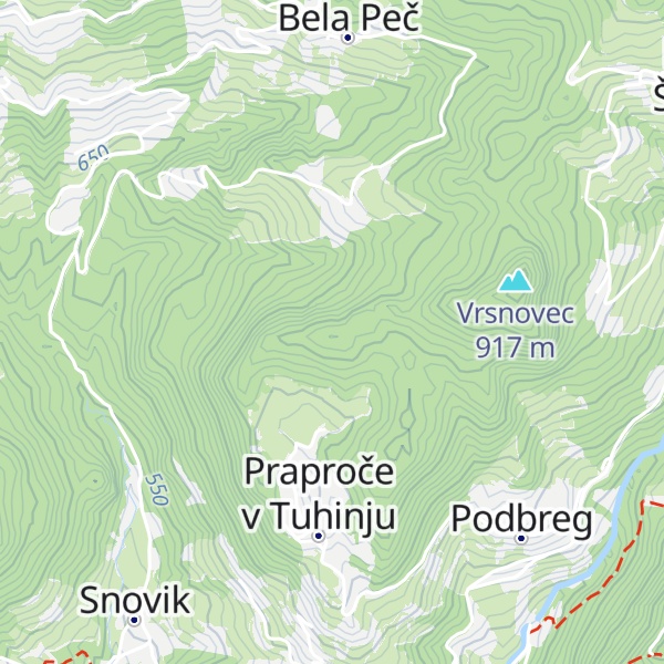 Map of Praproški grič