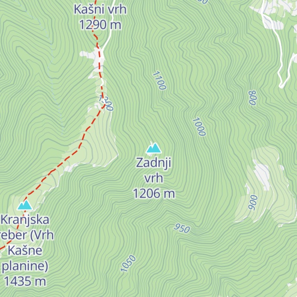 Map of Gozdarska koča Kašna planina