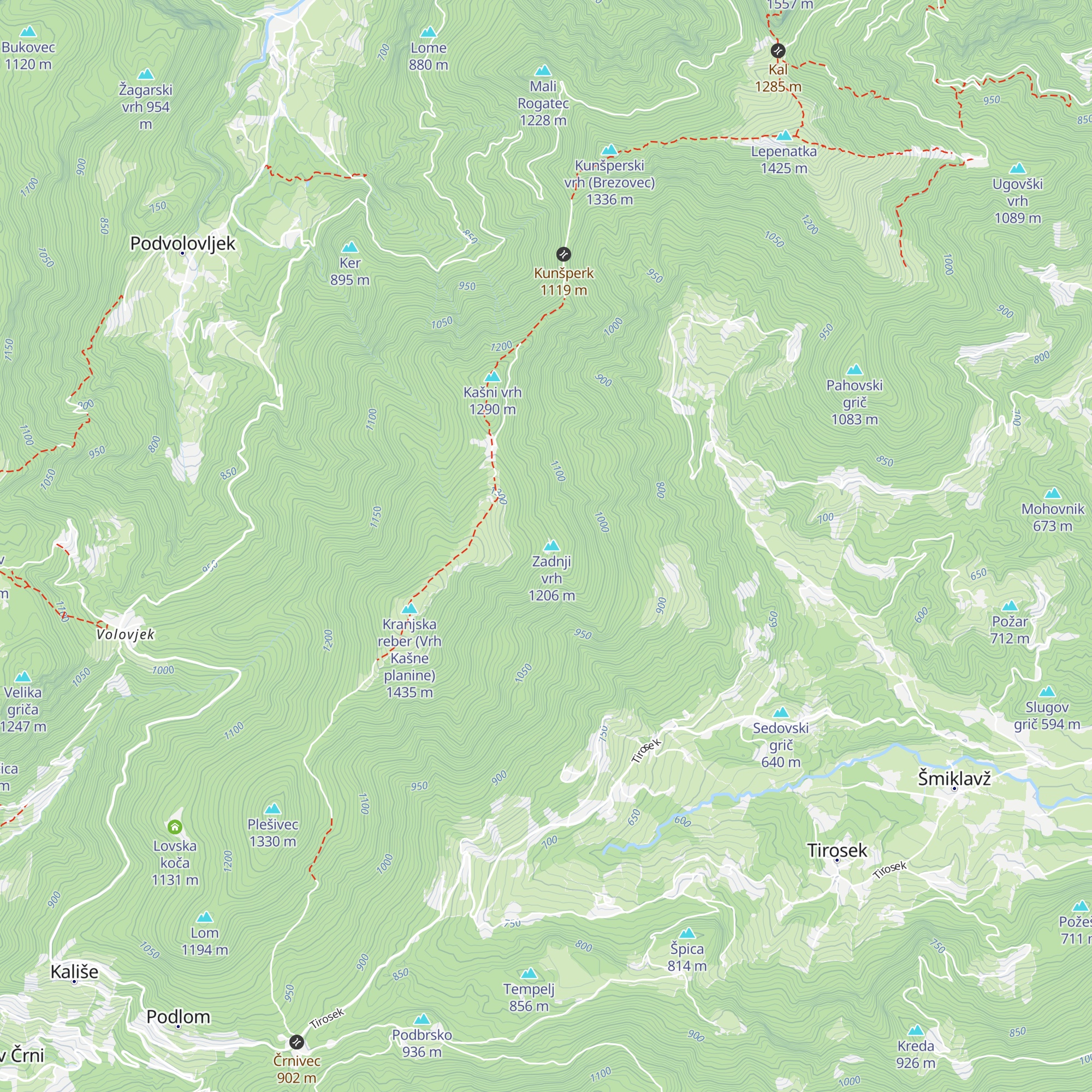 Gozdarska koča Kašna planina map