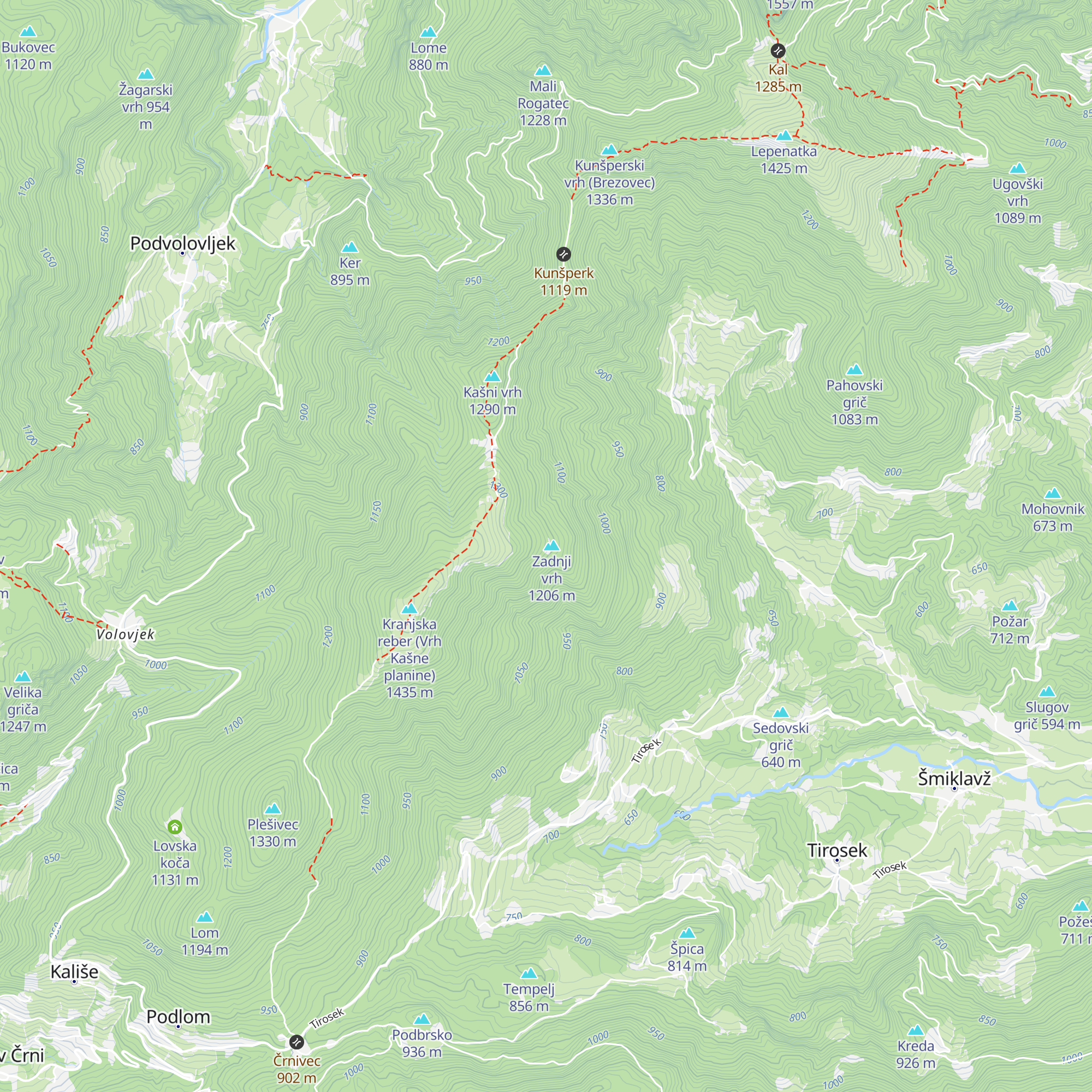 Gozdarska koča Kašna planina map