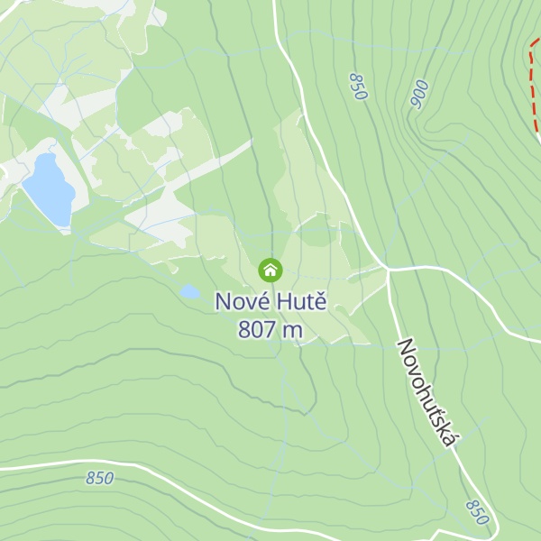 Map of Nové Hutě