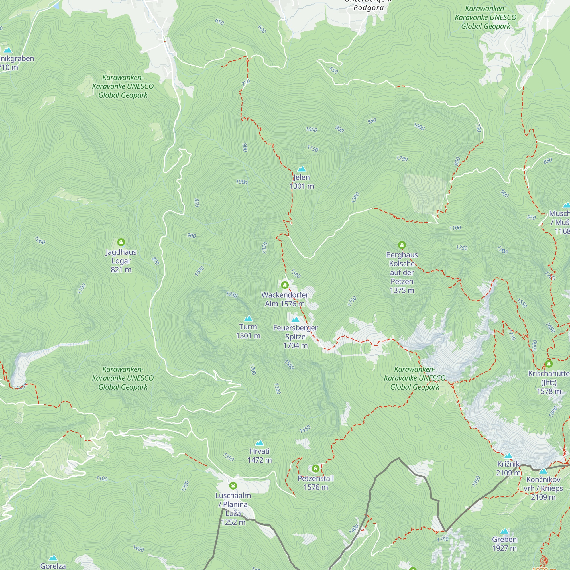 Wackendorfer Alm map