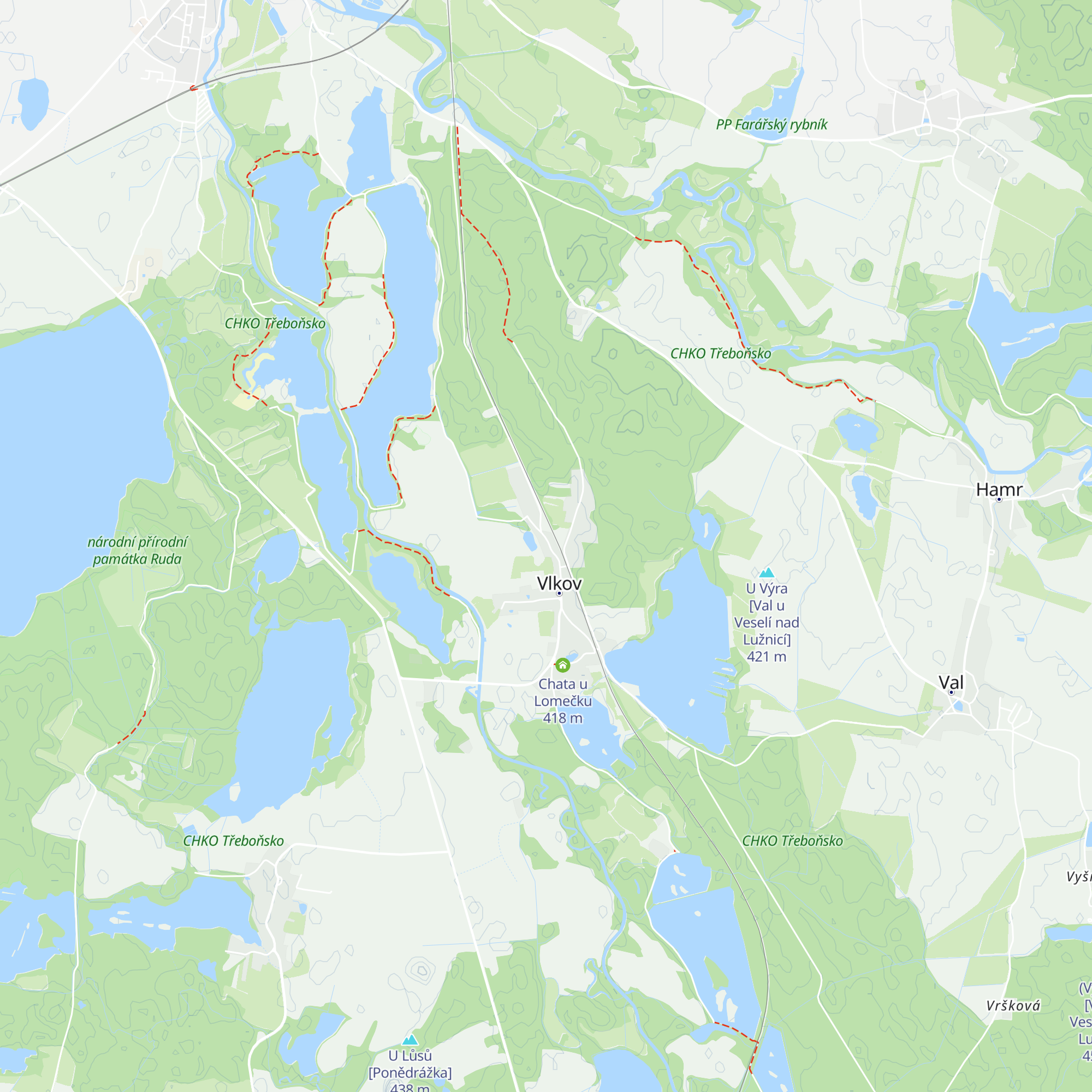Chata U Marešů map