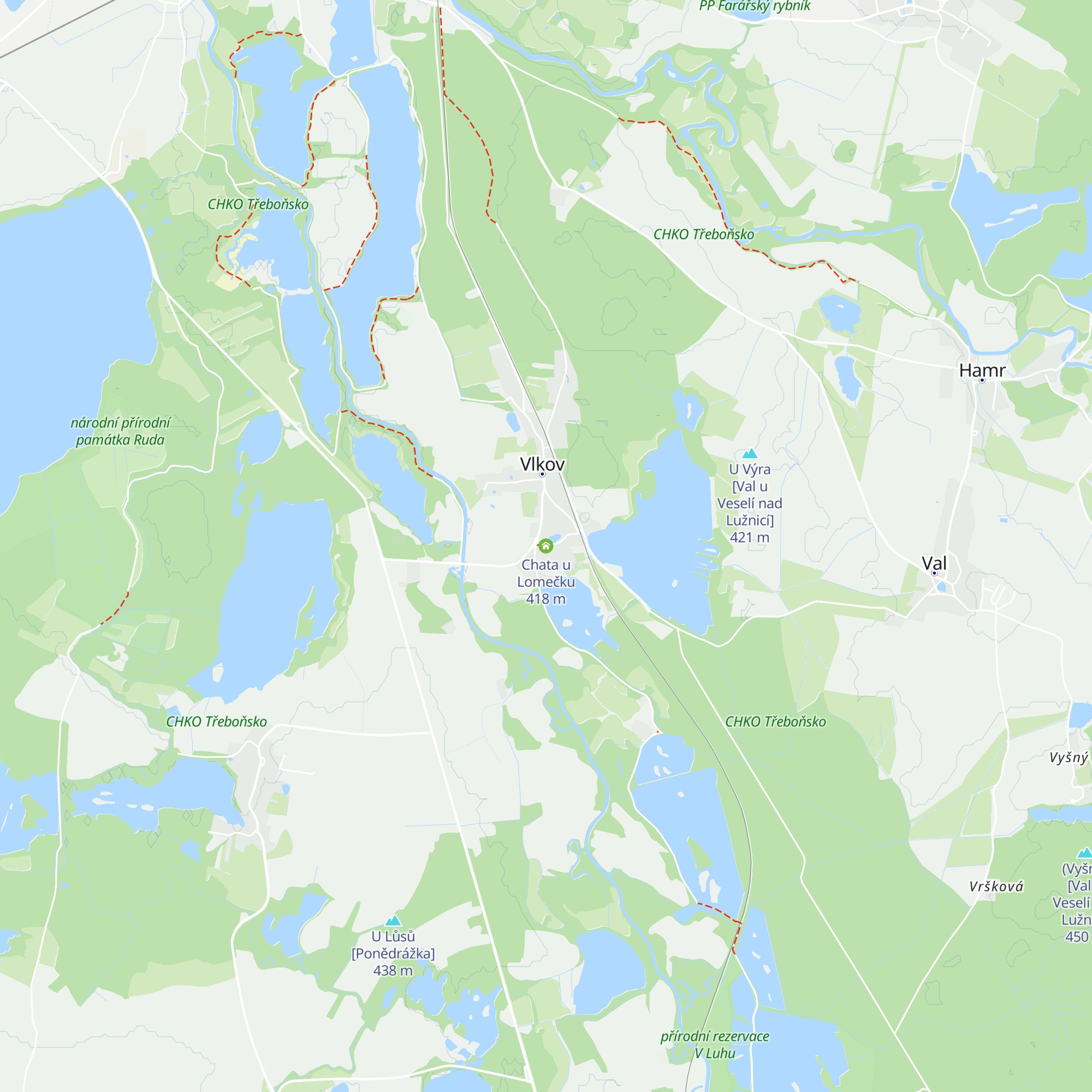 Chata u Lomečku map