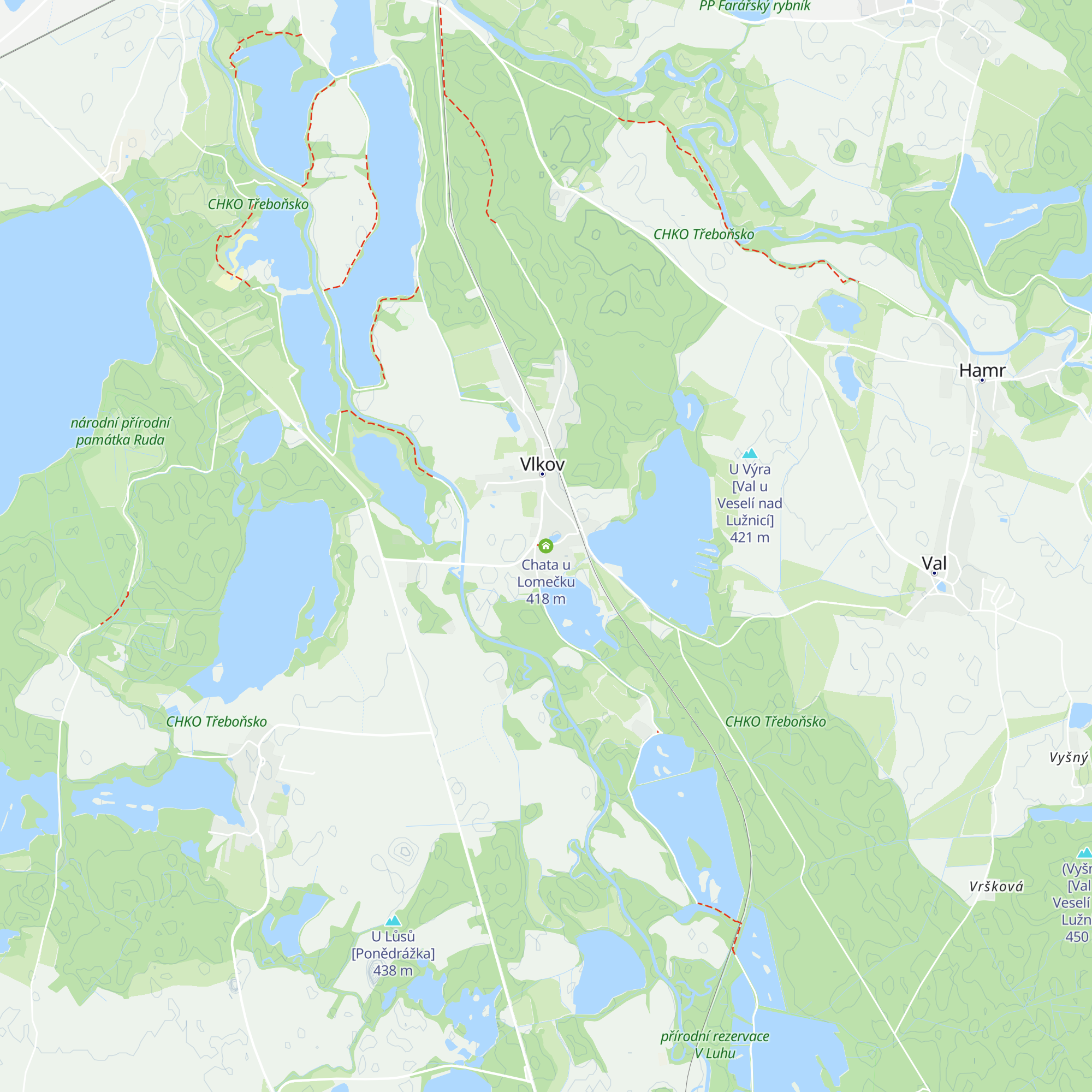 Chata u Lomečku map