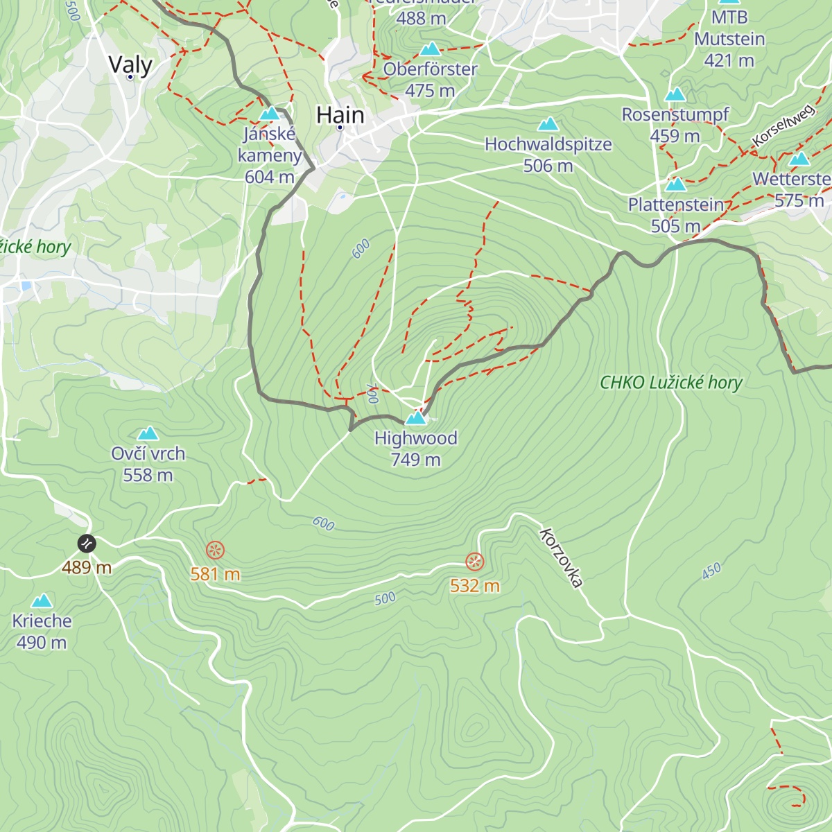 Hochwaldbaude map