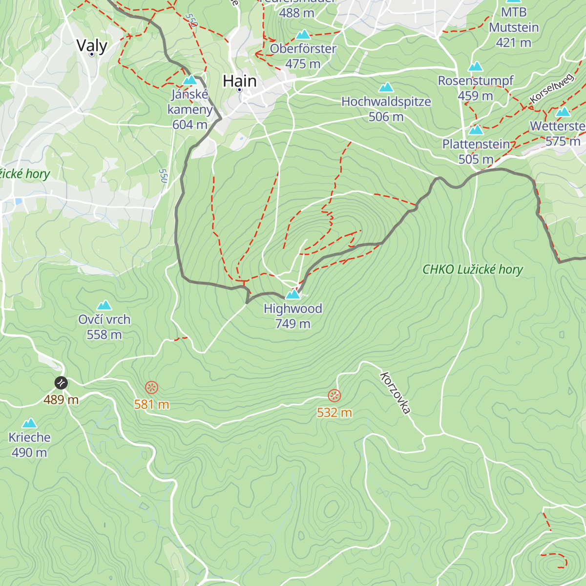 Hochwaldbaude map