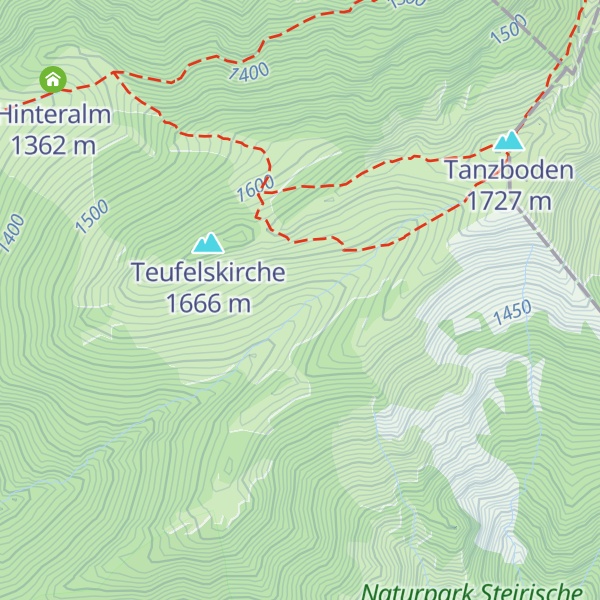 Map of Eßlingalm (verfallen)