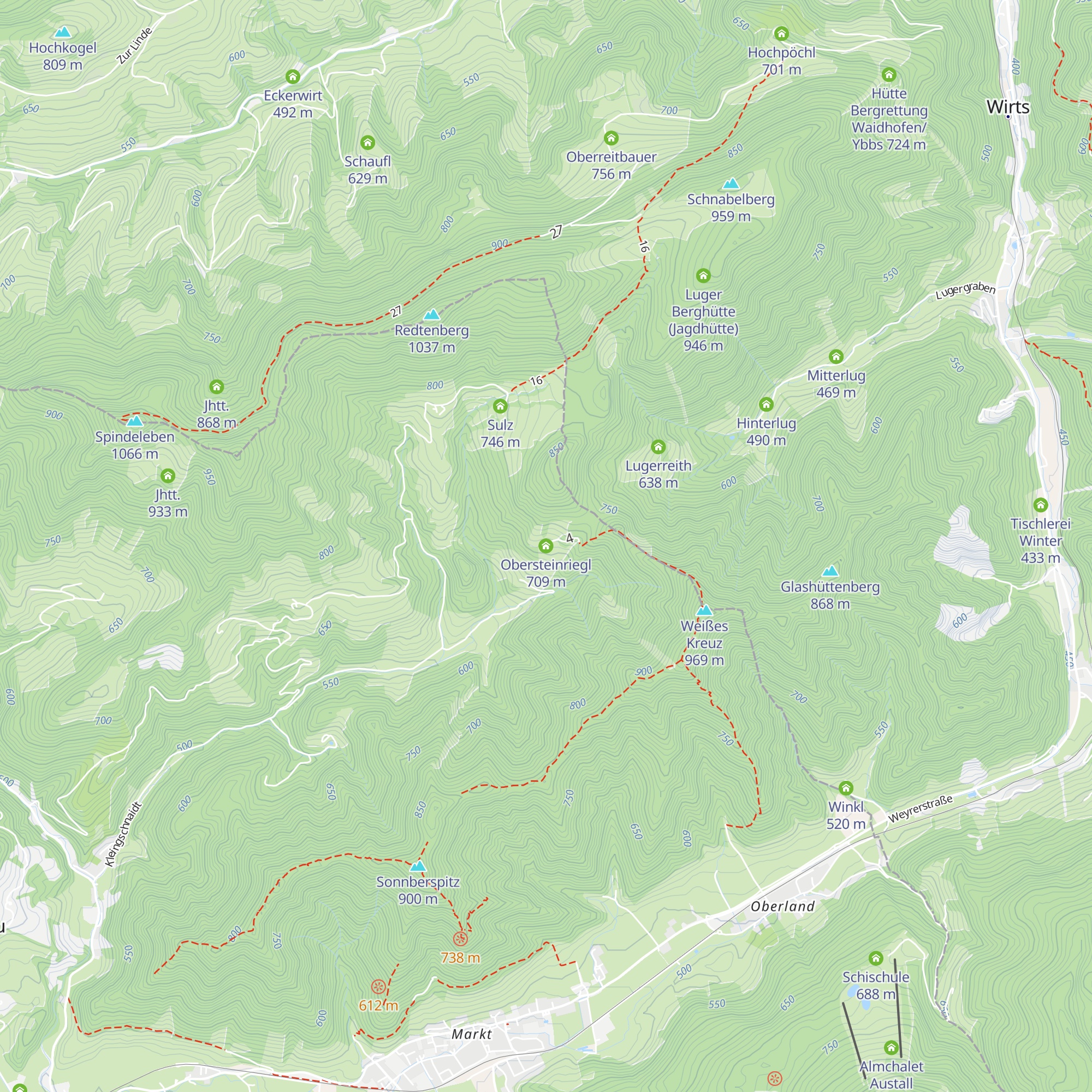 Obersteinriegl map